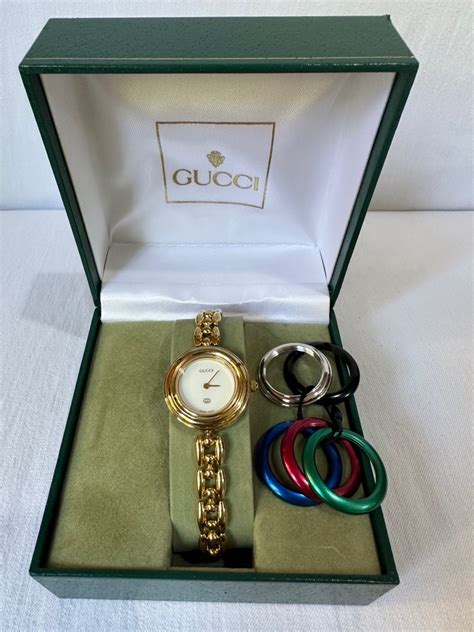 gucci bezel watch silver|Gucci watch bezel only.